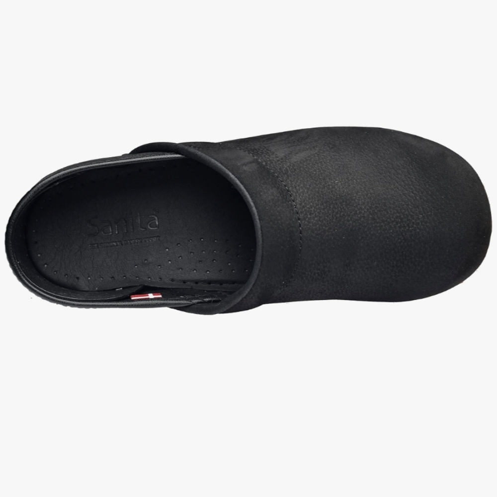 Sanita Black Professional Textured Oil Clog Size 37 Wide - Picture 2 of 12